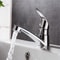 Modern Single Cold Water Faucet Silver Deck Mounted Bathroom Tap with Single Handle