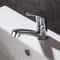 Modern Single Cold Water Faucet Silver Deck Mounted Bathroom Tap with Single Handle