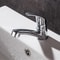 Modern Single Cold Water Faucet Silver Deck Mounted Bathroom Tap with Single Handle