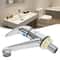 Modern Single Cold Water Faucet Silver Deck Mounted Bathroom Tap with Single Handle