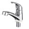 Modern Single Cold Water Faucet Silver Deck Mounted Bathroom Tap with Single Handle