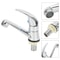 Modern Single Cold Water Faucet Silver Deck Mounted Bathroom Tap with Single Handle