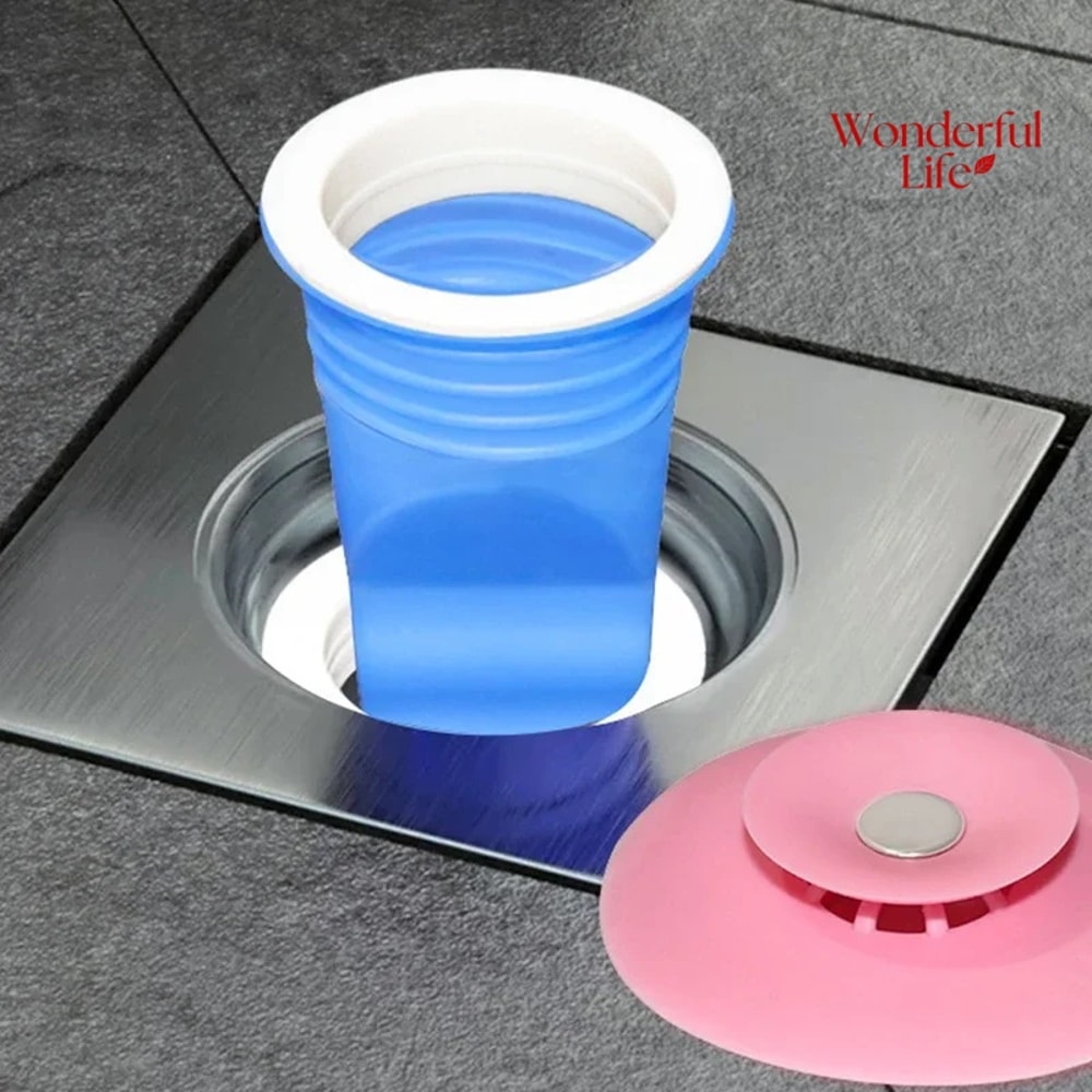 Silicone Floor Drain Trap Anti Odor Backflow Preventer for Bathroom Kitchen Sink Pipes