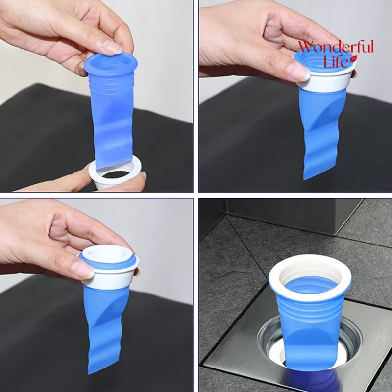 Silicone Floor Drain Trap Anti Odor Backflow Preventer for Bathroom Kitchen Sink Pipes