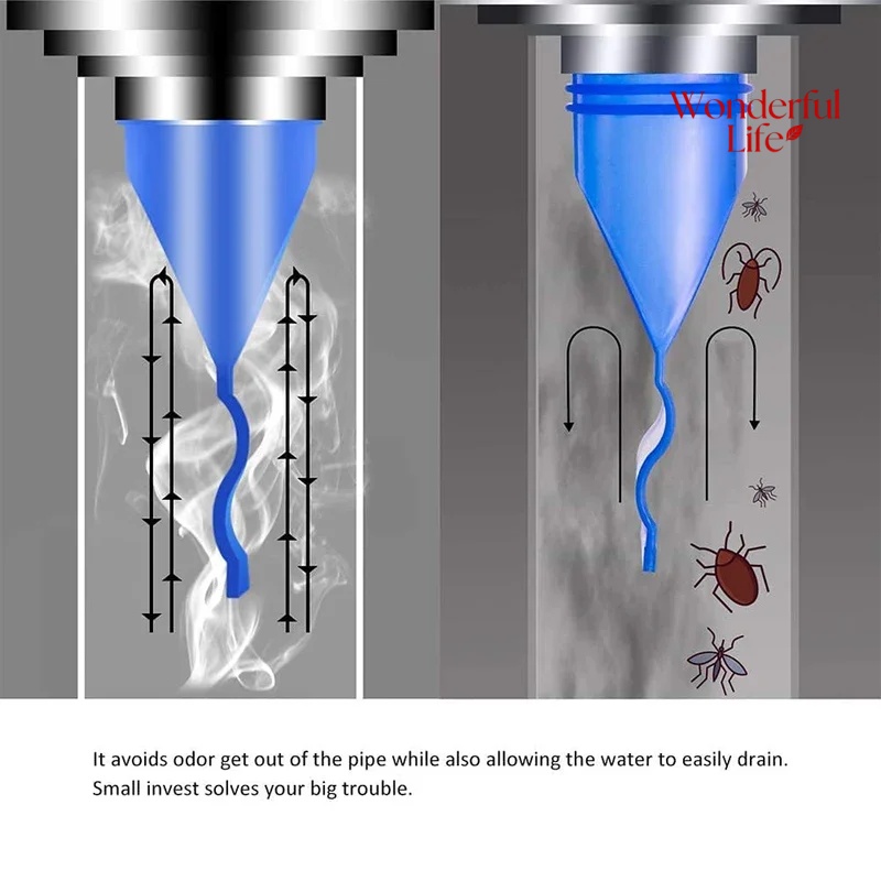 Silicone Floor Drain Trap Anti Odor Backflow Preventer for Bathroom Kitchen Sink Pipes