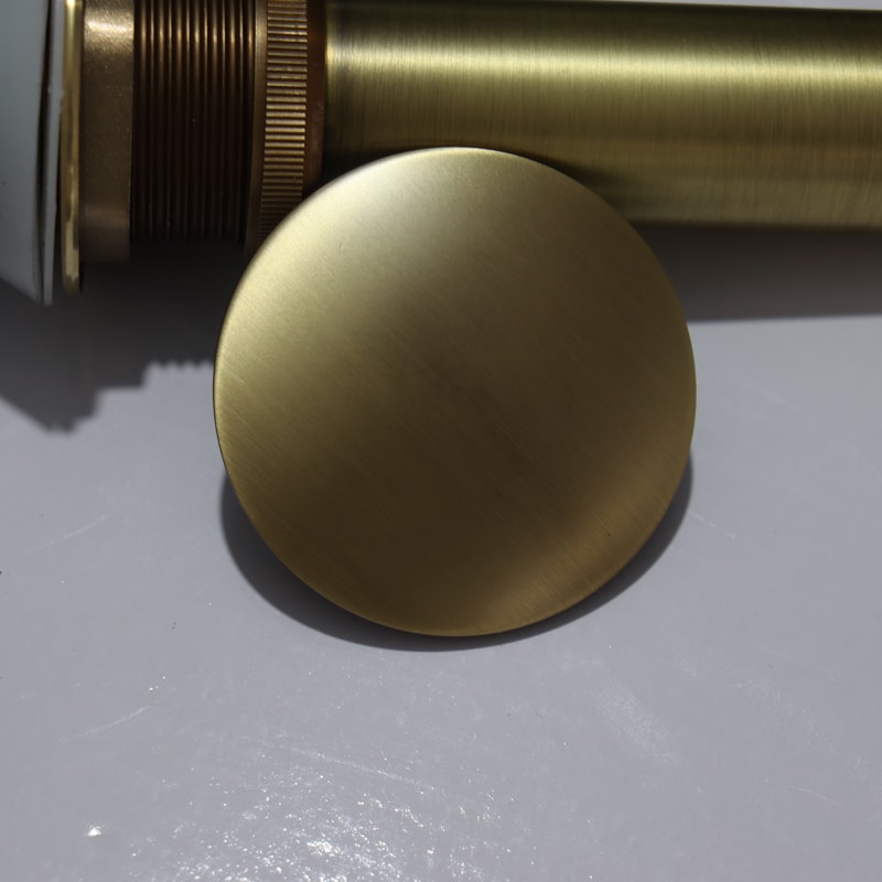 Antique Brass Bathroom Sink Drain Pop Up Stopper With Overflow For Vessel Sink 3