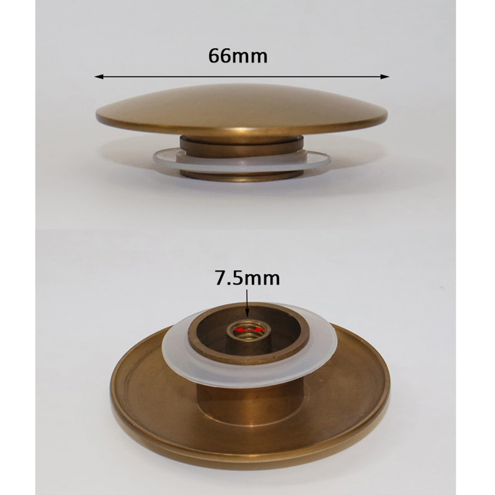 Antique Brass Bathroom Sink Drain Pop Up Stopper With Overflow For Vessel Sink 4