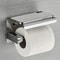 Stainless Steel Toilet Paper Holder With Shelf Wall Mount Bathroom Organizer Rack 1