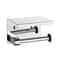 Stainless Steel Toilet Paper Holder With Shelf Wall Mount Bathroom Organizer Rack 4