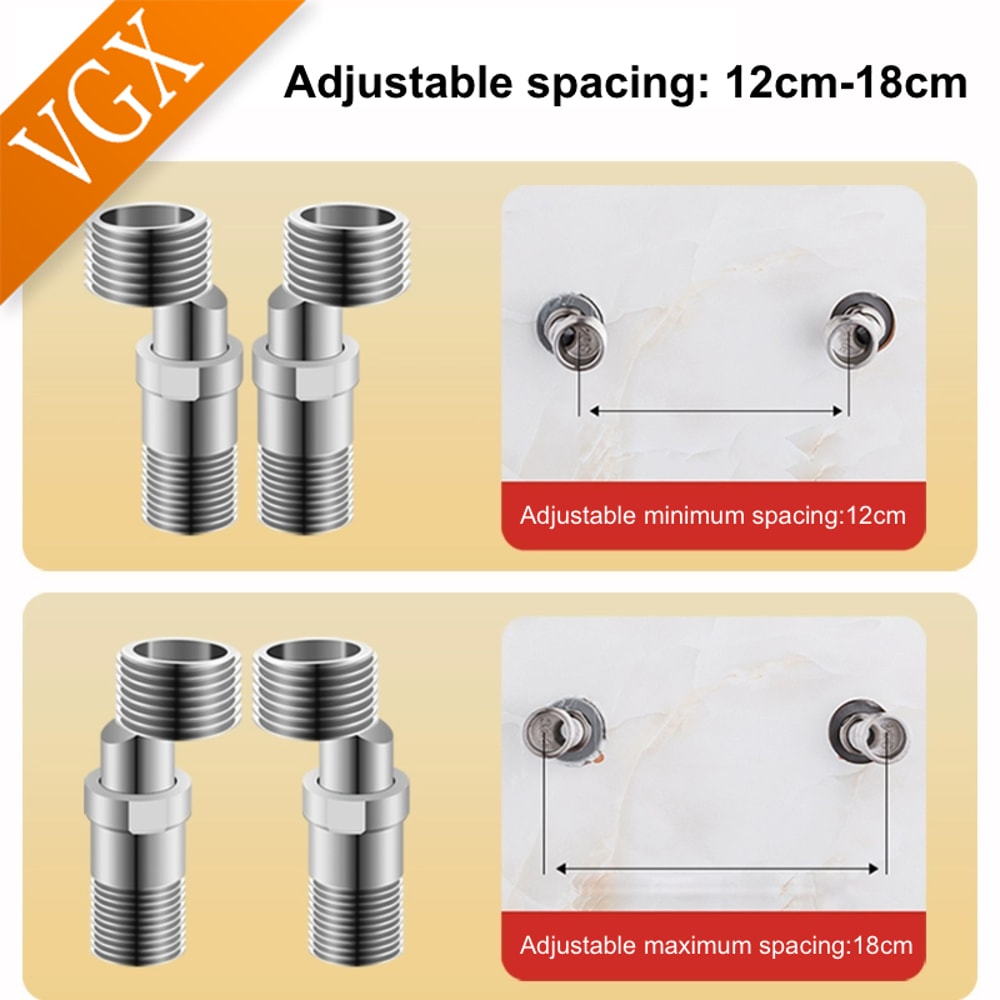 Adjustable Shower Extension Adapter With Angled Connector For Perfect Faucet Alignment 3