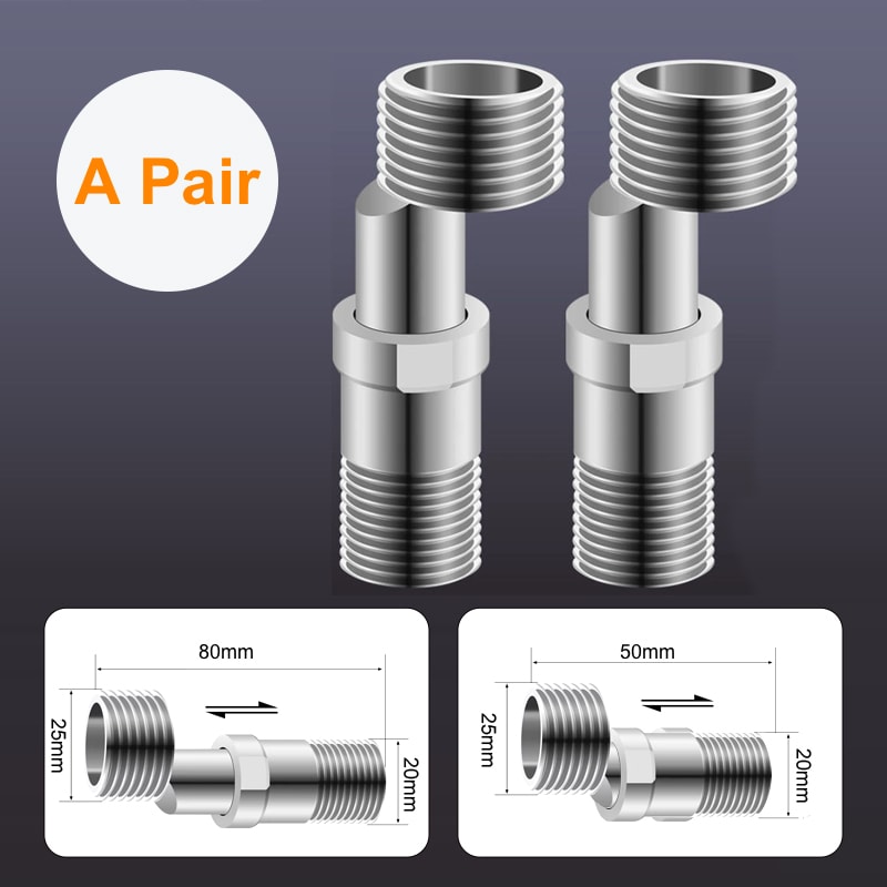Adjustable Shower Extension Adapter With Angled Connector For Perfect Faucet Alignment 7
