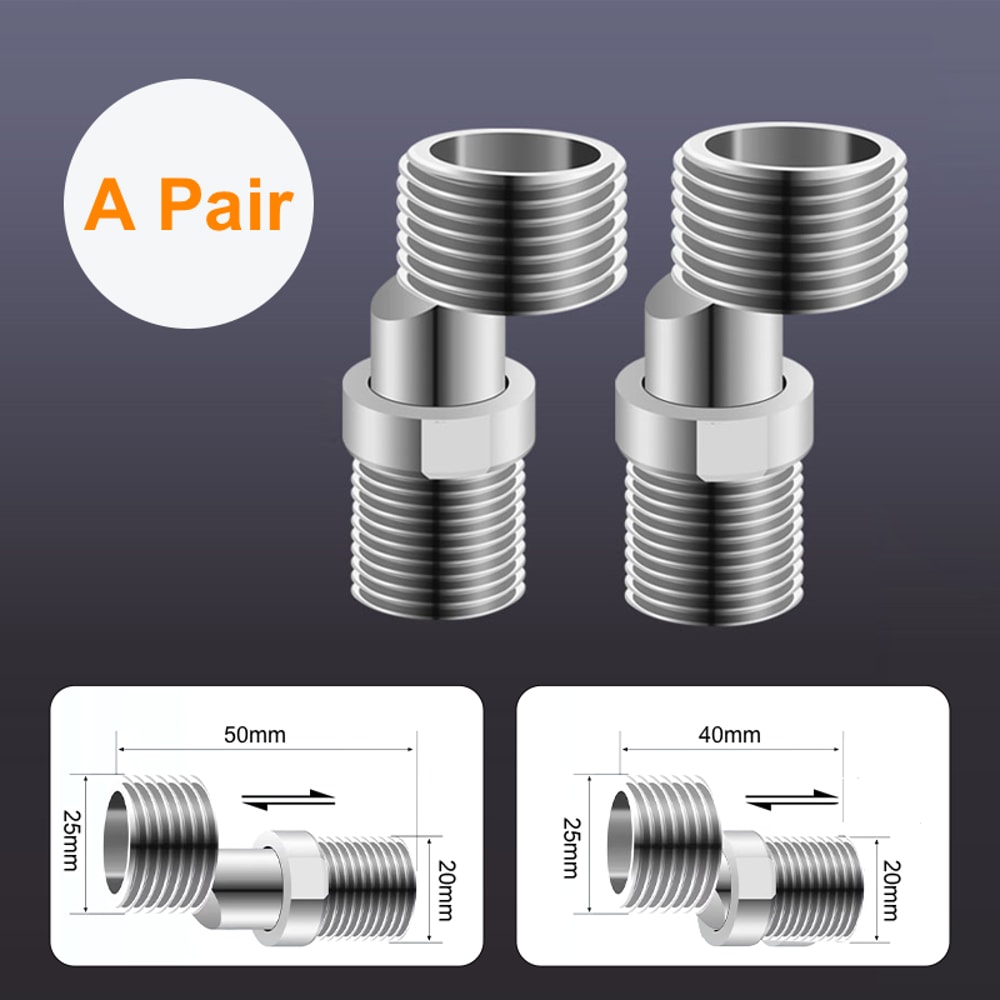 Adjustable Shower Extension Adapter With Angled Connector For Perfect Faucet Alignment 6