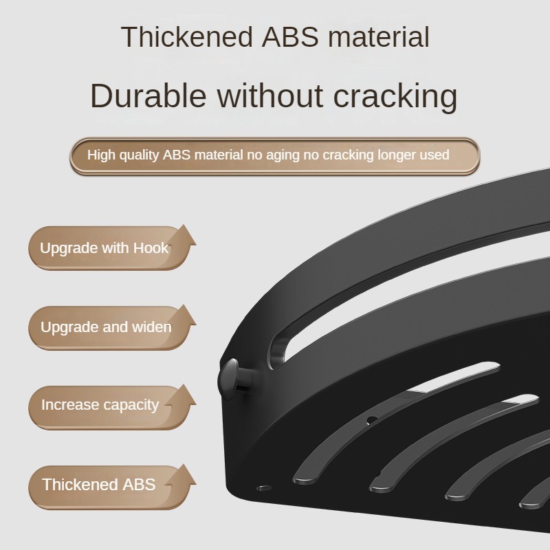 No Drill Adhesive Shower Shelf Set Bathroom Wall Shelves For Kitchen Bath Storage 3