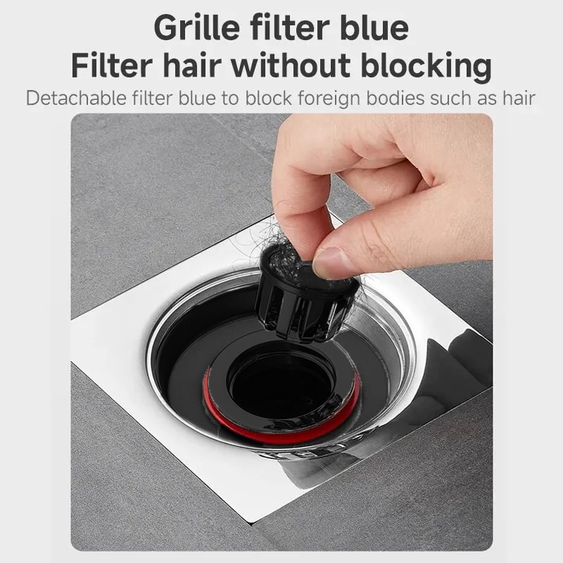 Odor Proof Floor Drain Valve Backflow Preventer for Bathroom Kitchen Sewer Protection