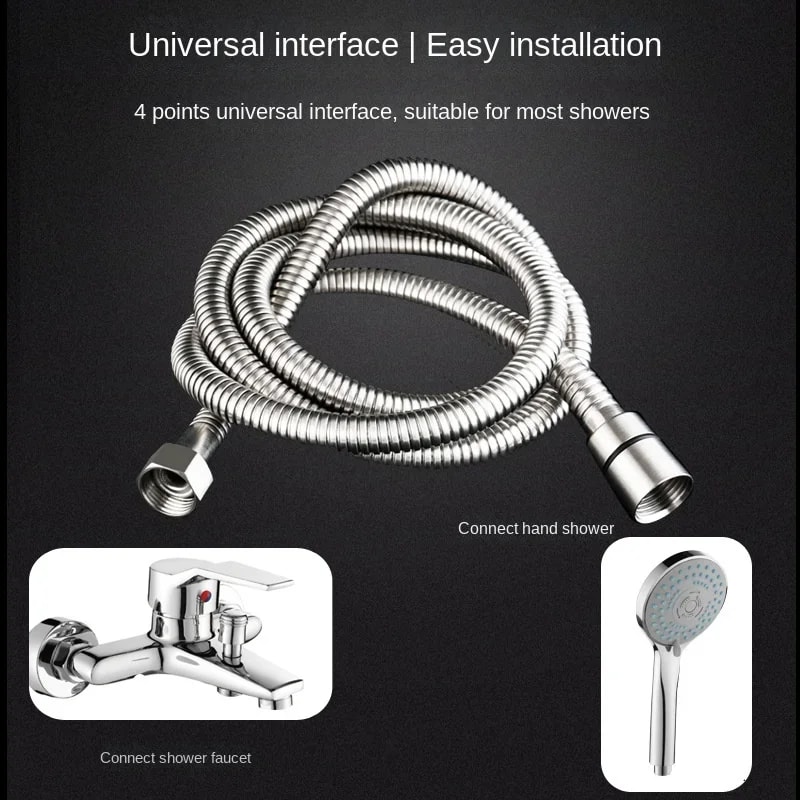 Flexible Shower Hose Extension Durable Bathroom Hose Pipe for Shower & Garden Use