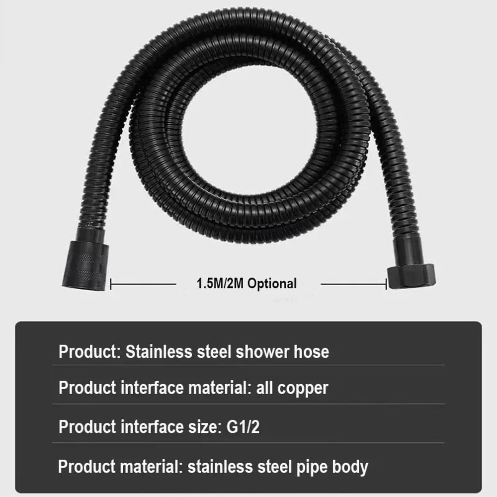 Flexible Shower Hose Extension Durable Bathroom Hose Pipe for Shower & Garden Use