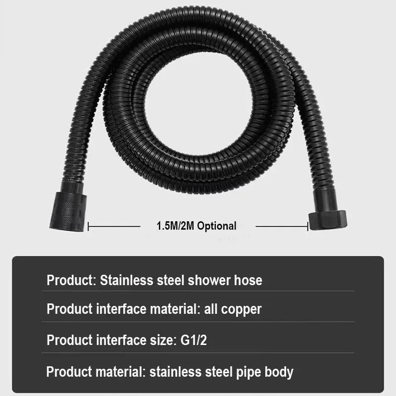 Flexible Shower Hose Extension Durable Bathroom Hose Pipe for Shower & Garden Use