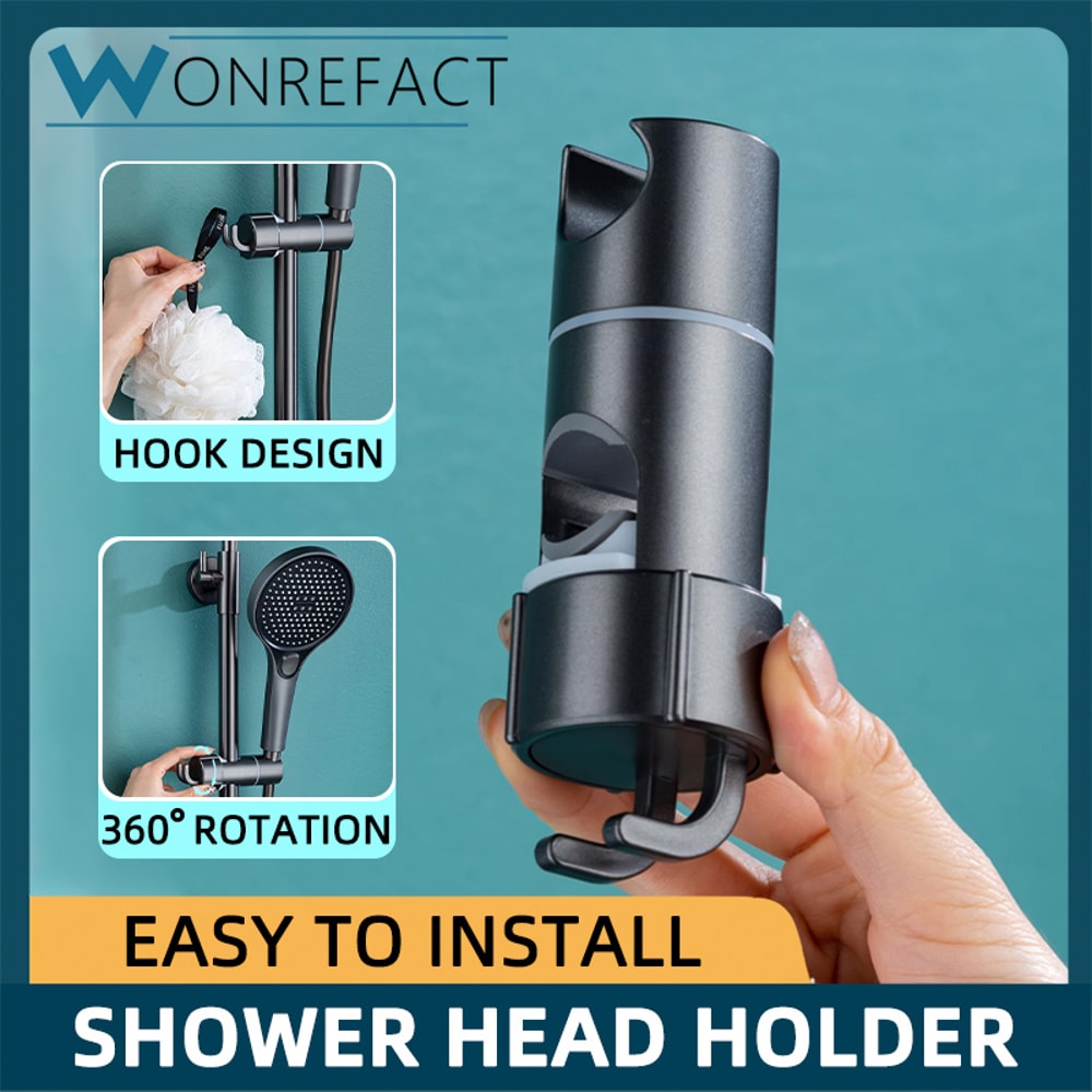 Adjustable Shower Head Holder For Slide Bar Universal Shower Bracket Mount 2