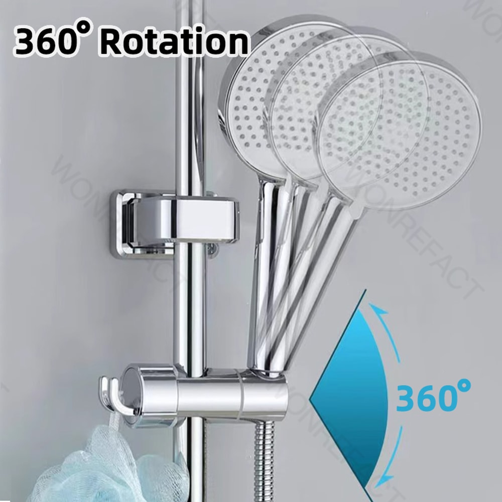 Adjustable Shower Head Holder For Slide Bar Universal Shower Bracket Mount 0