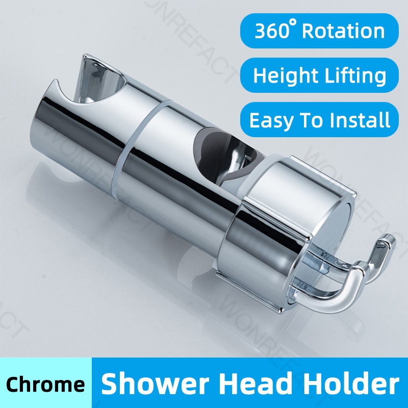Adjustable Shower Head Holder For Slide Bar Universal Shower Bracket Mount 6