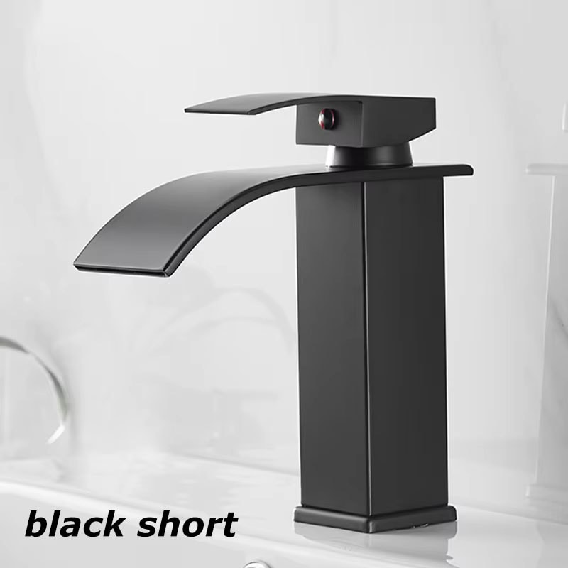 Waterfall Bathroom Faucet Hot And Cold Mixer Tap Modern Basin Fixture 5