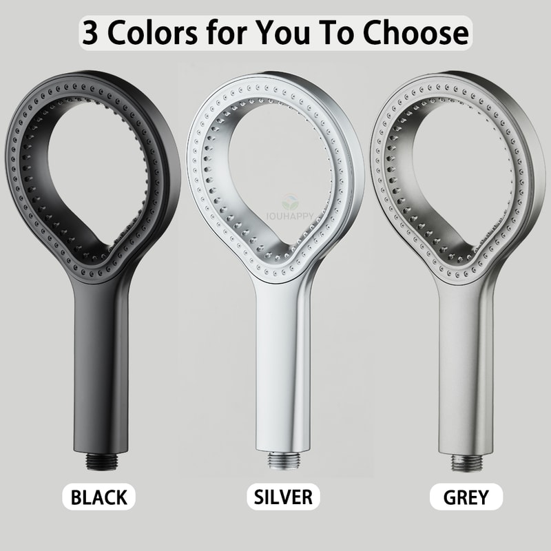 High Pressure Shower Head with Ring Design Handheld Rainfall Booster