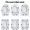 Universal Self Adhesive Toilet Seat Bumpers Anti Slip Shock Absorbing Pads Set 1