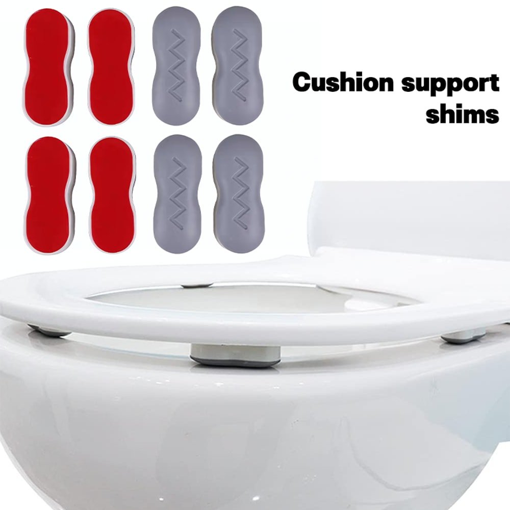 Universal Self Adhesive Toilet Seat Bumpers Anti Slip Shock Absorbing Pads Set 3