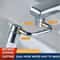 Rotating Faucet Extender with Dual Spray Stainless Steel Sink Attachment