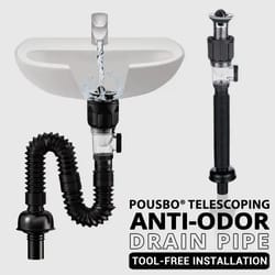 flexible anti odor sink drain hose kit for kitchen and bathroom