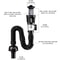 Flexible Anti Odor Sink Drain Hose Kit for Kitchen and Bathroom