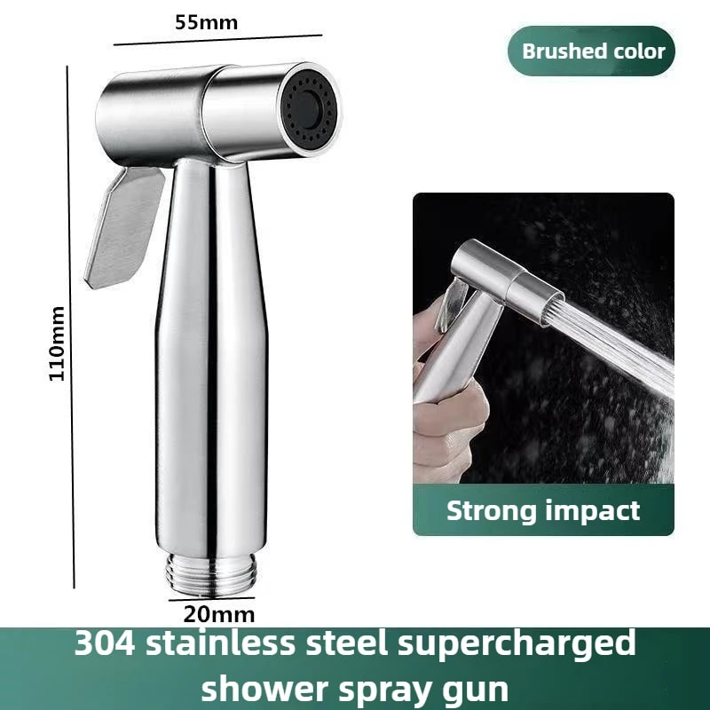Stainless Steel Handheld Bidet Sprayer Set For Bathroom Hygienic Cleaning 4