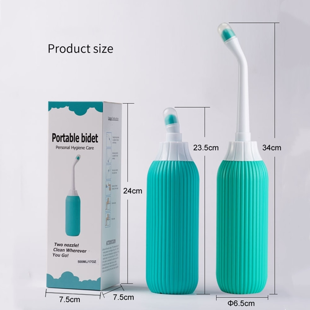 Portable Bidet Bottle Travel Hygiene Cleaner with Retractable Nozzle