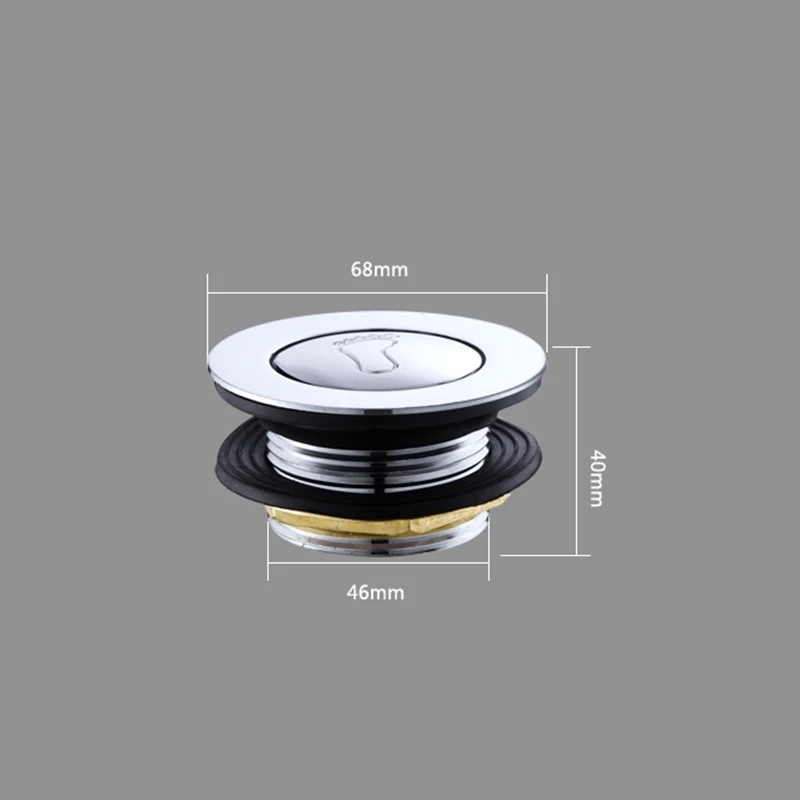 Premium Brass Pop Up Bathtub Drain Plug Universal Bathroom Sink Stopper Kit