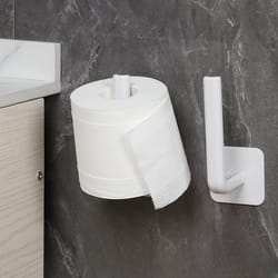 no drill adhesive toilet paper holder wall mount tissue organizer for bathroom & kitchen