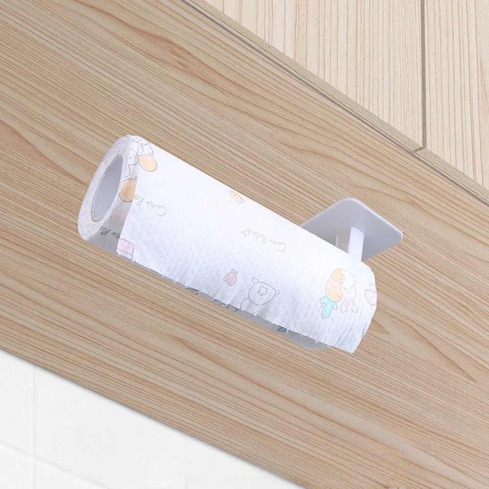 No Drill Adhesive Toilet Paper Holder Wall Mount Tissue Organizer for Bathroom & Kitchen