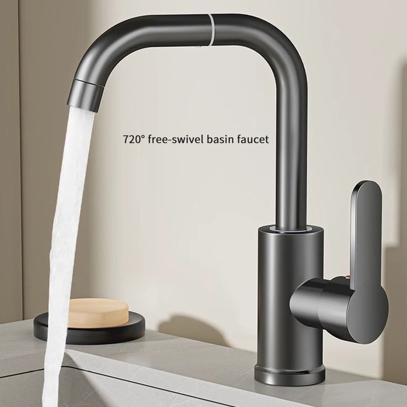 Rotating Dual Handle Kitchen & Bathroom Sink Mixer Tap