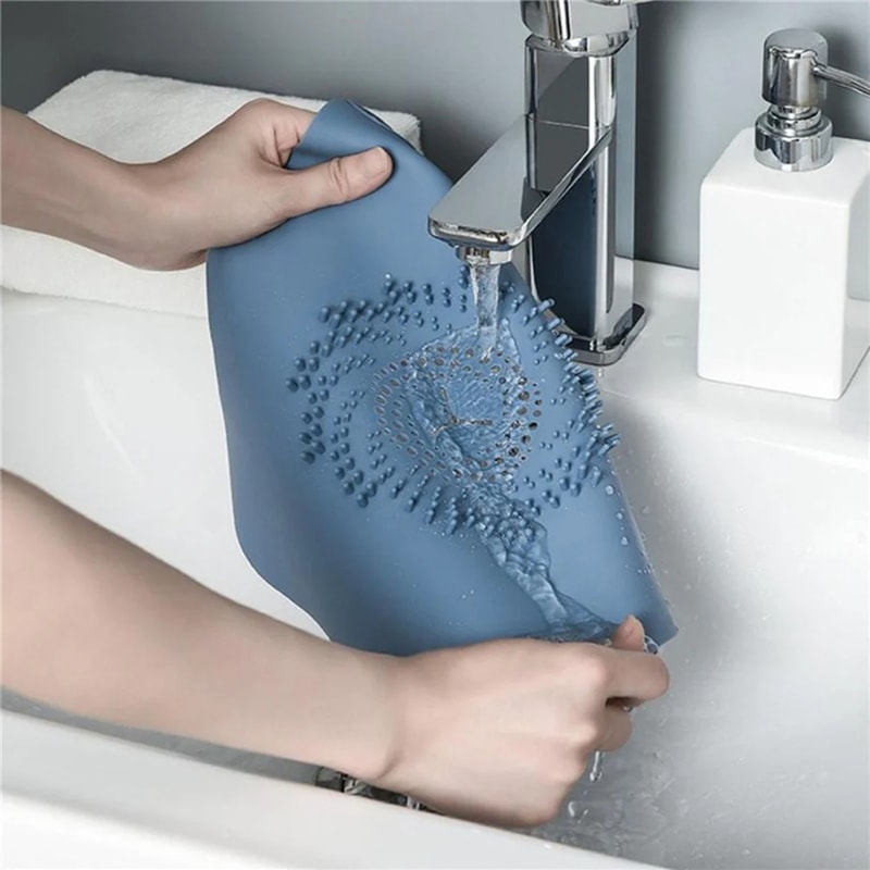 Silicone Hair Catcher Drain Cover With Stopper For Bathroom And Kitchen Sink 1