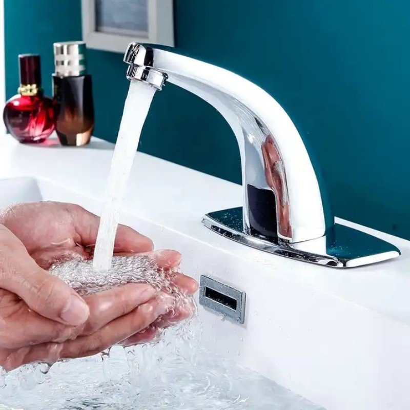 Smart Touchless Bathroom Faucet with Motion Sensor & Water Saving Tap