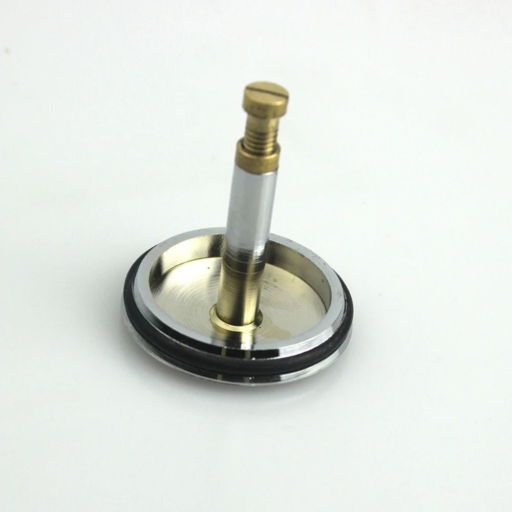 Adjustable Brass Pop Up Bathtub Drain Stopper Flat Seal Tub Plug Filter