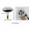 Adjustable Brass Pop Up Bathtub Drain Stopper Flat Seal Tub Plug Filter
