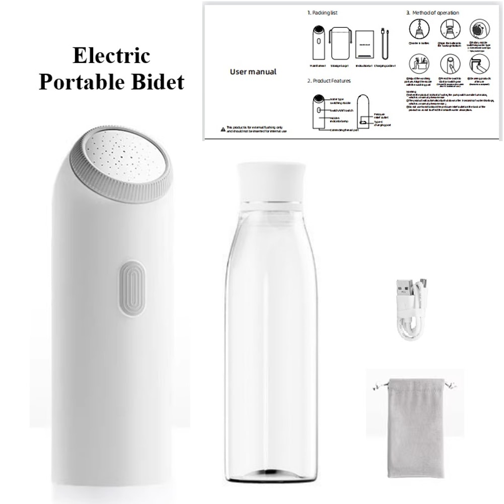 Portable Travel Bidet Rechargeable Personal Bidet Sprayer for Hygienic Cleaning