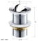 Premium Basin Sink Drain Pop Up Plug Polished Vanity Waste Stopper