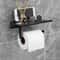 Wall Mount Toilet Paper Holder with Shelf Phone Storage Bathroom Organizer