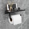 Wall Mount Toilet Paper Holder with Shelf Phone Storage Bathroom Organizer