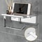 Wall Mount Toilet Paper Holder with Shelf Phone Storage Bathroom Organizer