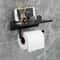 Wall Mount Toilet Paper Holder with Shelf Phone Storage Bathroom Organizer