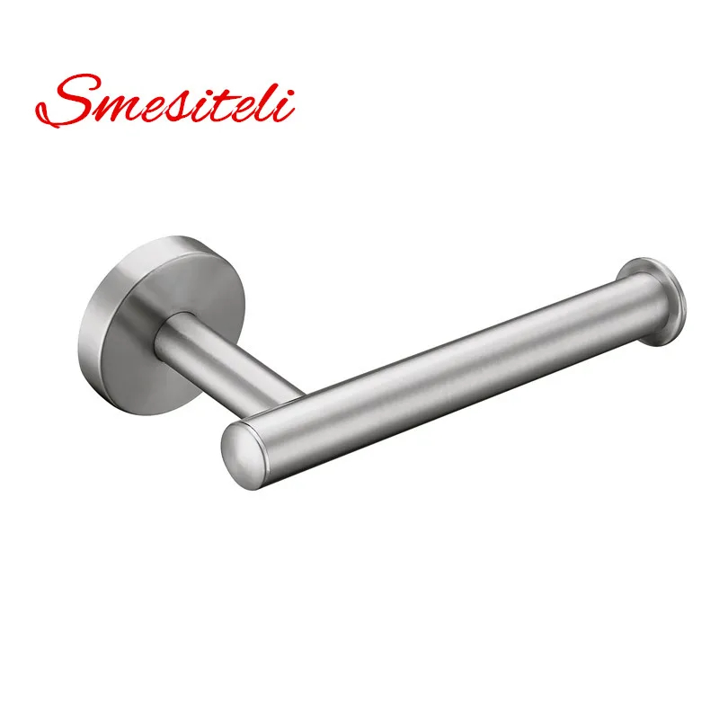 Modern Wall Mounted Toilet Paper Holder Stainless Steel Brushed Bathroom Roll Holder