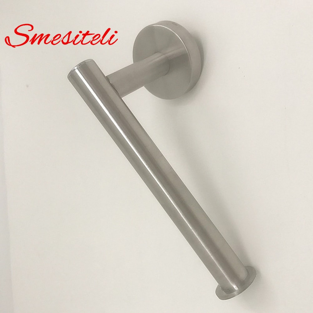 Modern Wall Mounted Toilet Paper Holder Stainless Steel Brushed Bathroom Roll Holder
