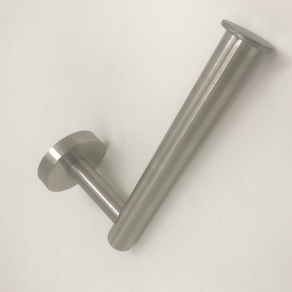 Modern Wall Mounted Toilet Paper Holder Stainless Steel Brushed Bathroom Roll Holder